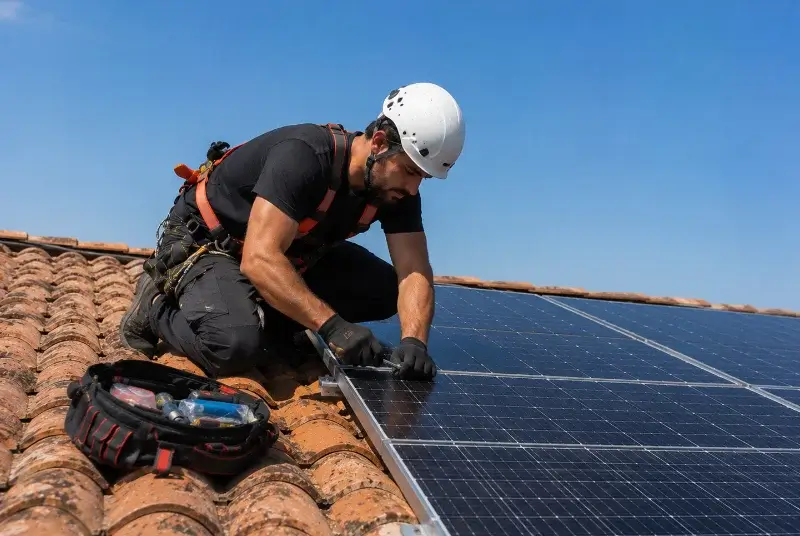 Maintenance et monitoring de panneaux solaires à Manas
