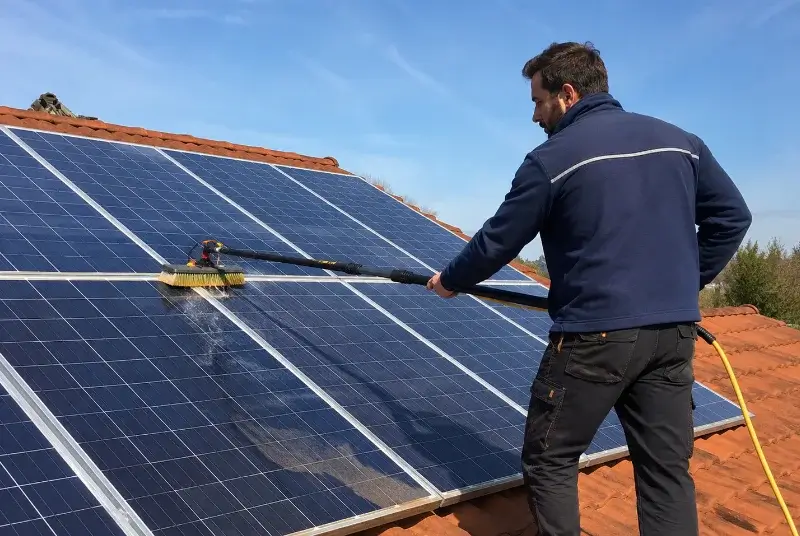 Nettoyage et entretien de panneaux solaires à Manas